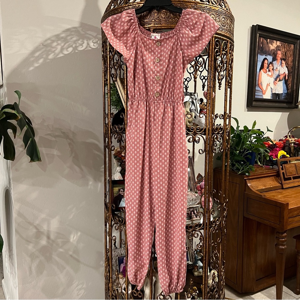 Jenna & Jessie Girls Pink Jumpsuit